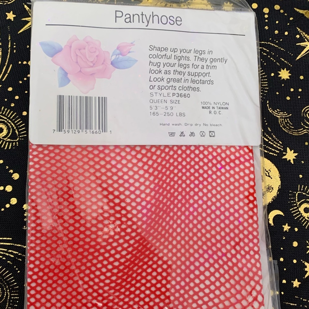 Vintage Red Fishnets - Plus Queen Nylons - NEW